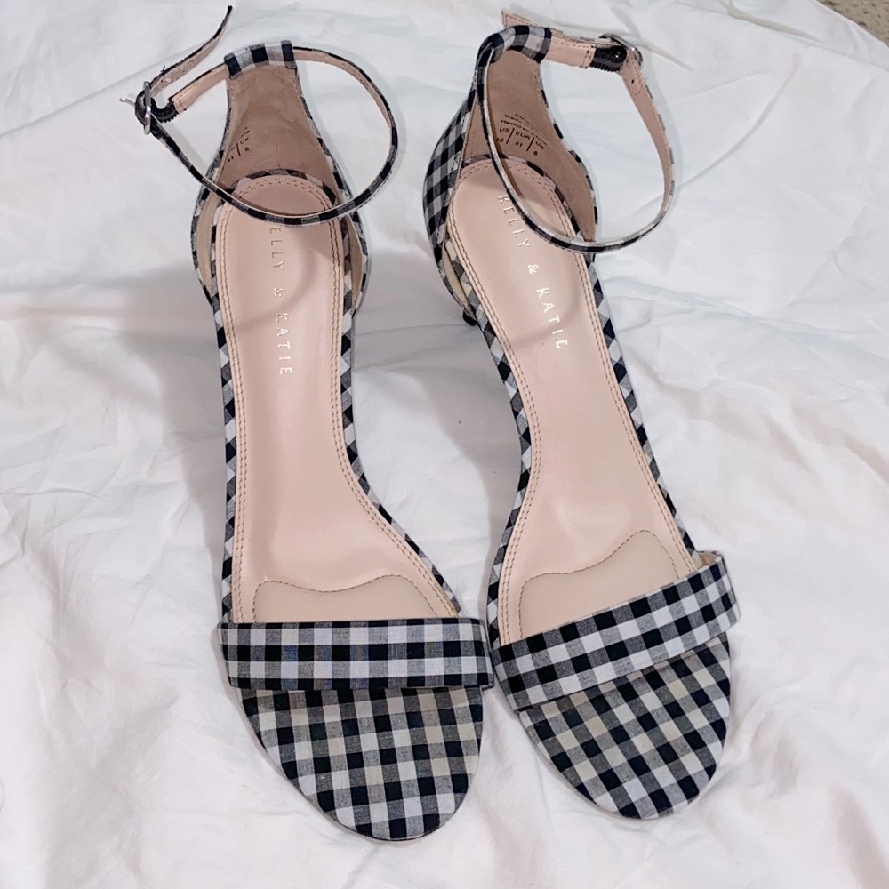 Black and White Checkered Heels, Kelly and Katie, Cute, Casual, Dressy